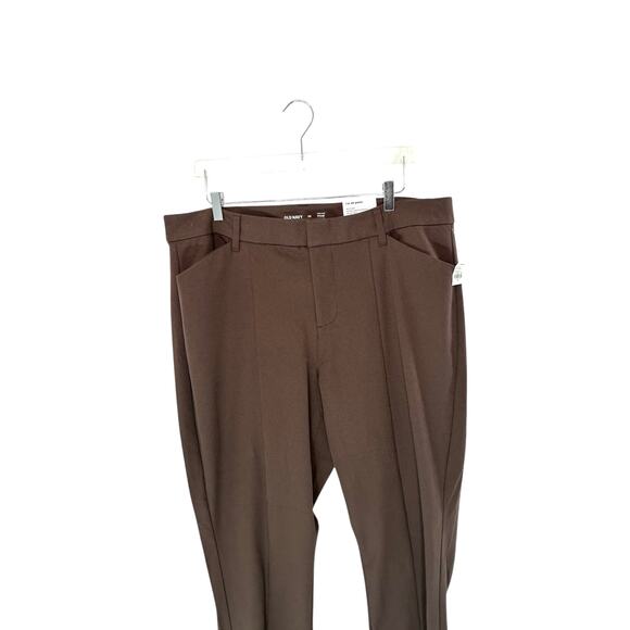 NWT Old Navy Plus Brown Career Work High Rise Split Hem Pixie Pants Size 20 - Picture 5 of 14